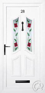Door Cosmopolitan Red Clematis - Click to use as quote door Door Cosmopolitan Red Clematis - Click to request a no obligation quotation